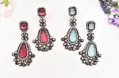 Vintage Studded Long Earrings - The Pashm