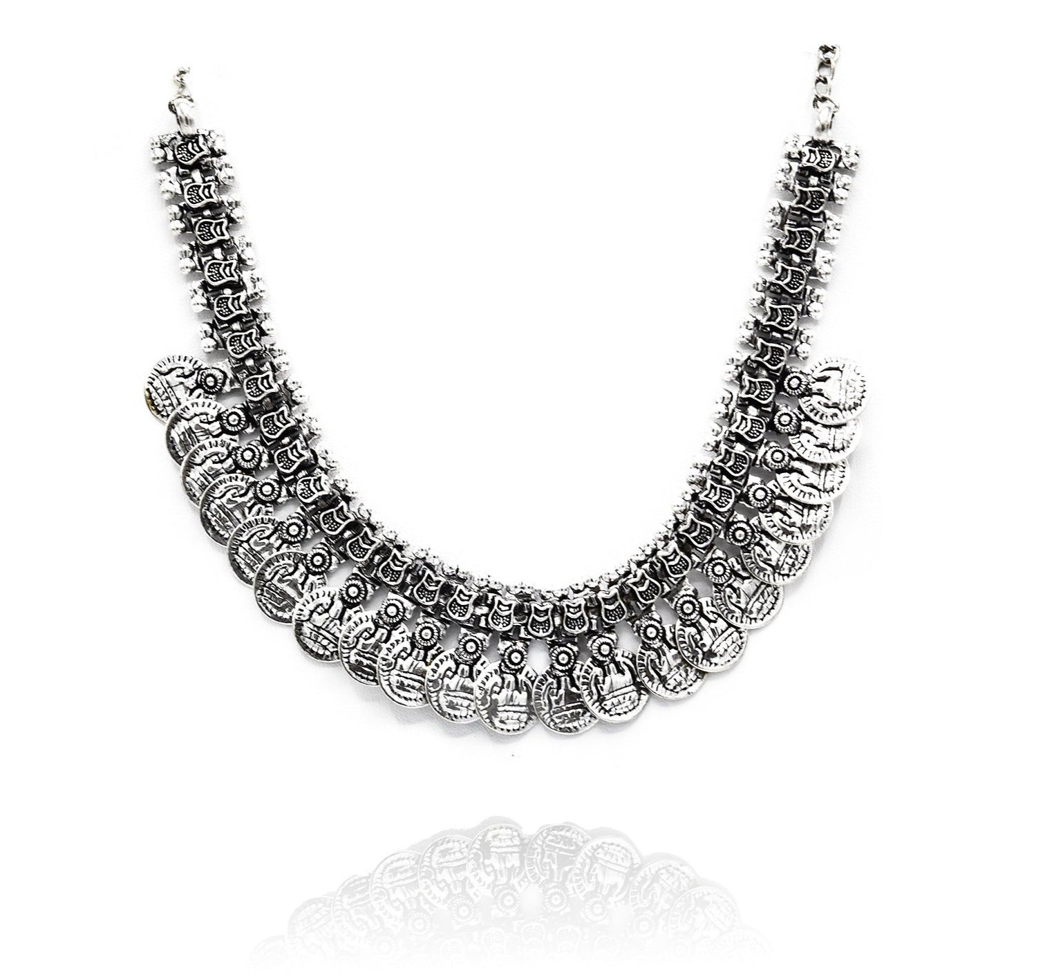 Nova Boho Embossed Coin Necklace