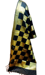 Check Pattern Banarasi Dupatta - The Pashm