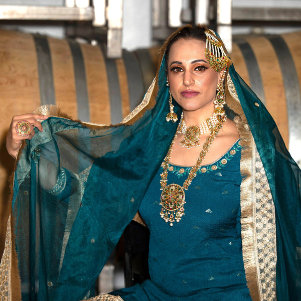 Mubashra Jadau Multicolor Patri Rani Haar - The Pashm