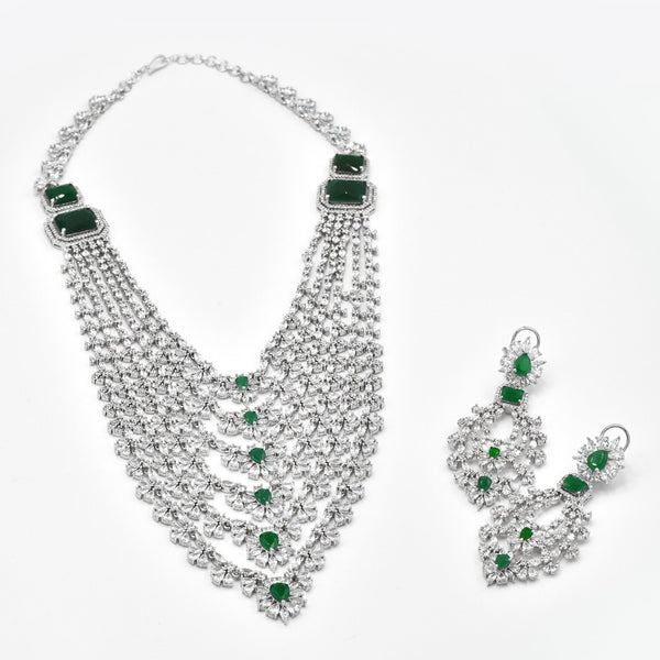 Rhea Layered Diamond Necklace Set - The Pashm