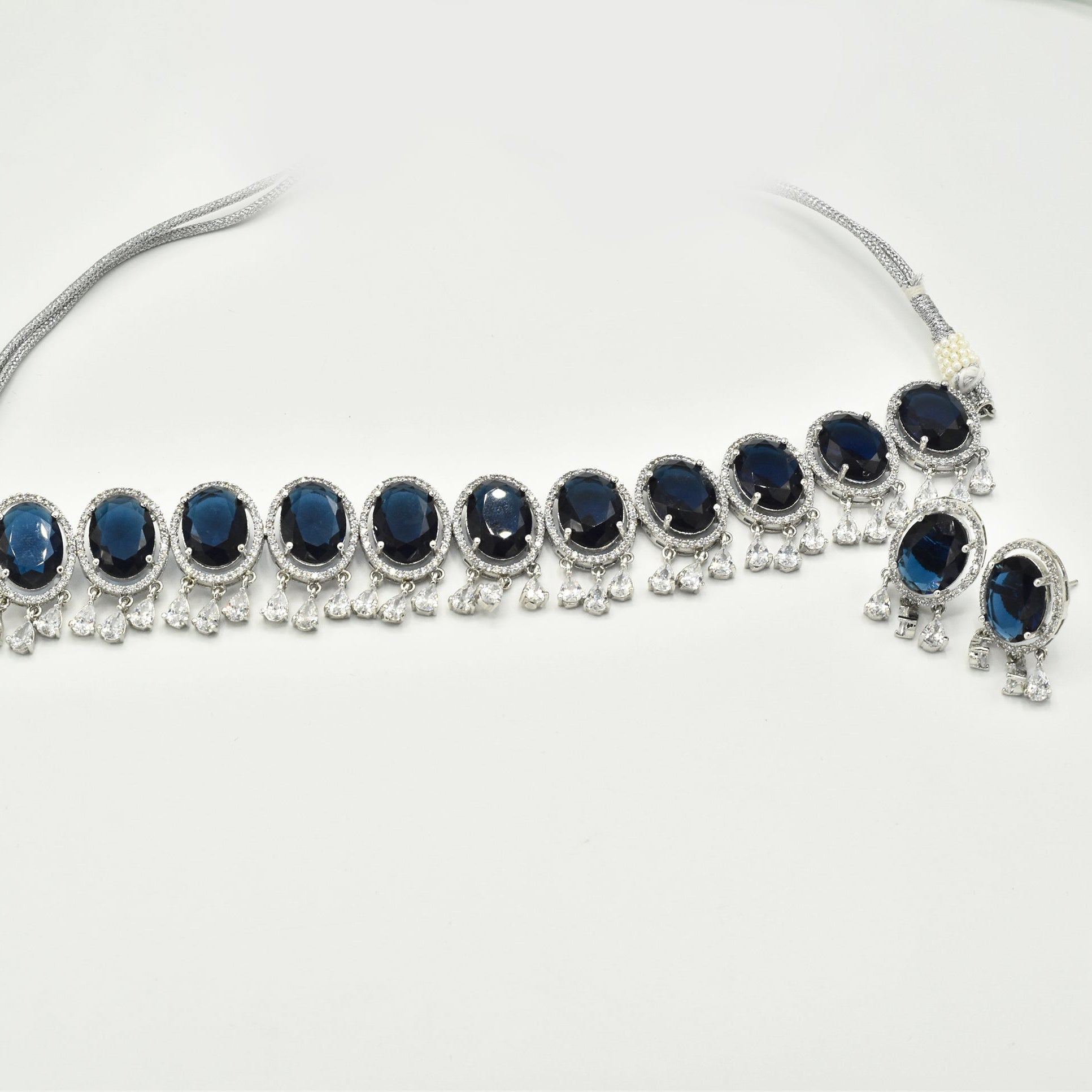 Shreeka Oval American Diamond Choker Necklace - The pashm