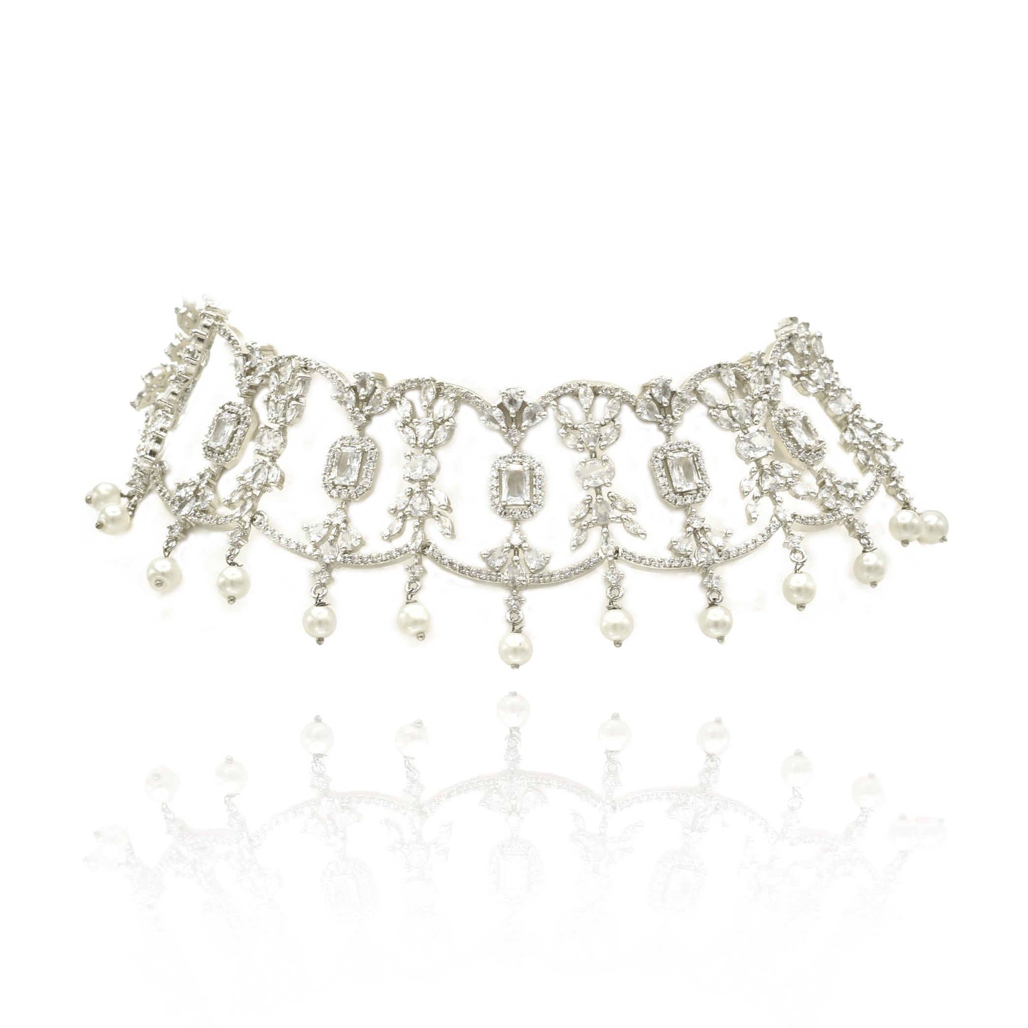 Sienna Pearl Drop Choker Necklace - The Pashm