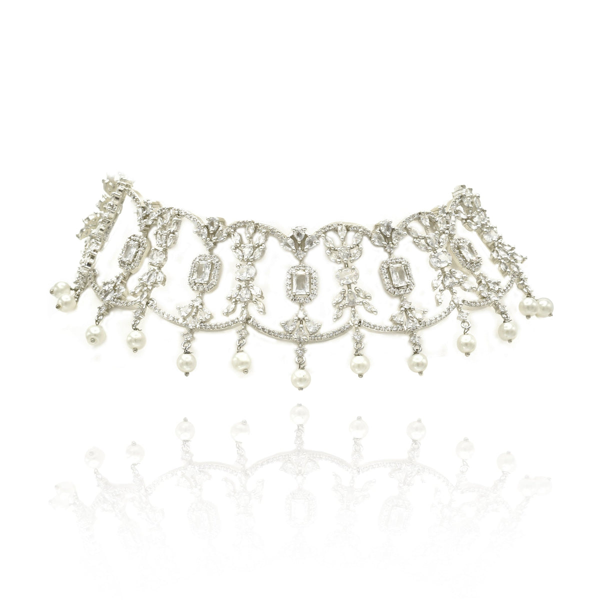 Sienna Pearl Drop Choker Necklace - The Pashm