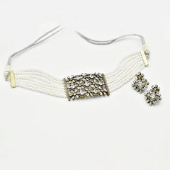 Trisha Pearl & Floral Crystal Choker - the Pashm