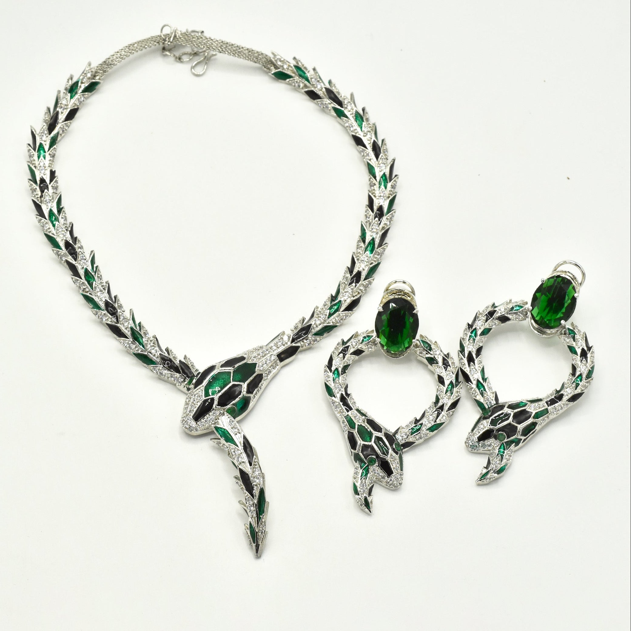 Serpenti Convertible Snake Statement Necklace Set - The Pashm