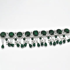 Akiraa Green Diamond Choker Set - The Pashm