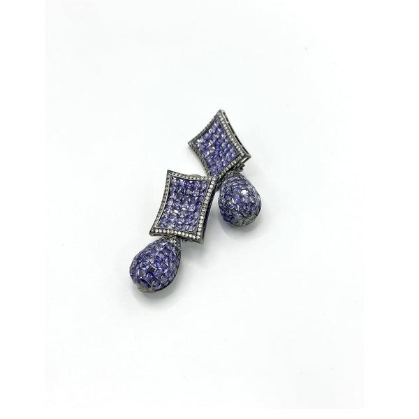 Zivah Studded Earrings Purple - The Pashm