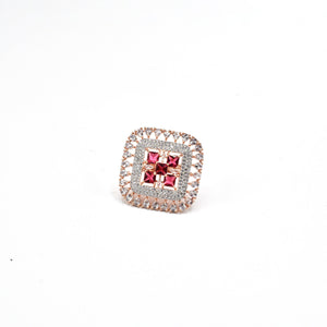 Marie Studded Square Ring - The Pashm