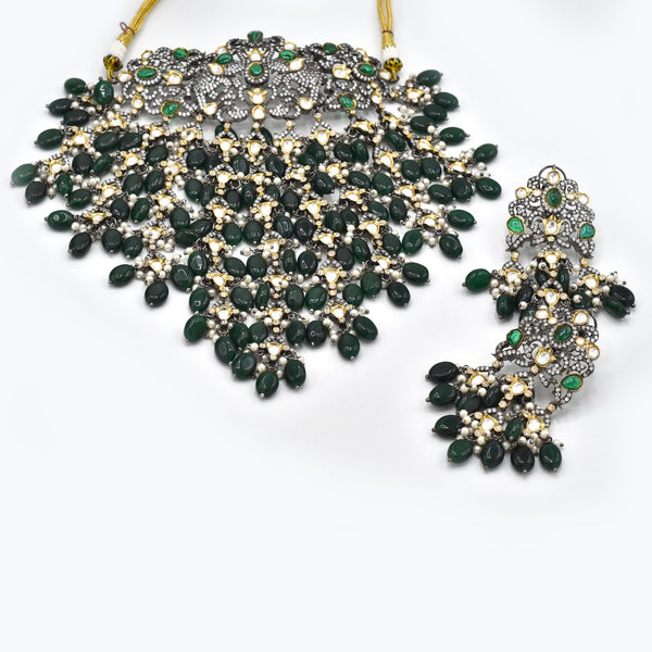 Aamiya Victorian Choker Necklace Set - The Pashm