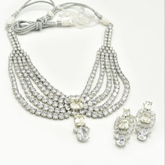 Aayat Yellow Pendant Diamond Bridal Necklace Set
