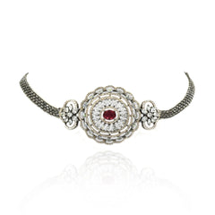 Vasavi Black Rhodium American Diamond Choker - The Pashm