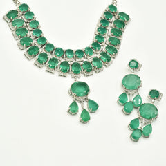 Regina Green Statement Necklace Set - The Pashm