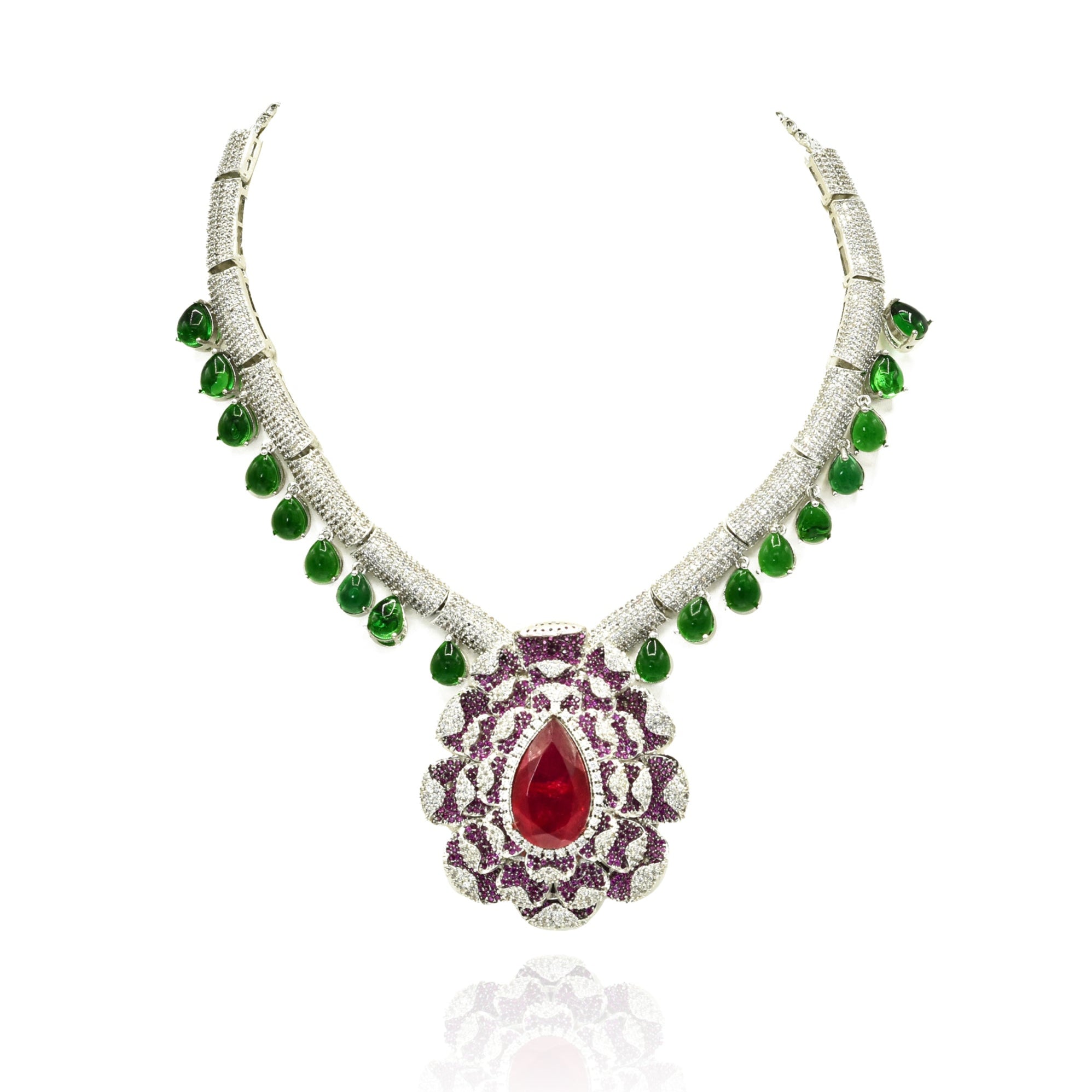 Vanya Flower Studded Necklace - The Pashm