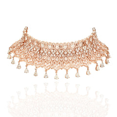 Aniya Rose Gold American Diamond Choker Set - The Pashm