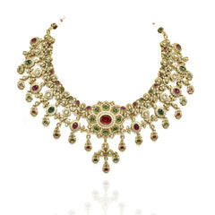  Suvasi Multicolor Studded Gold Antique Set - The Pashm