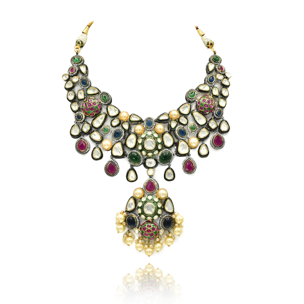 Gulika Polki Multicolor Stone Necklace - The Pashm