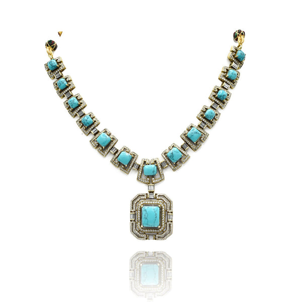 Kiana Antique Turquoise Necklace - The Pashm