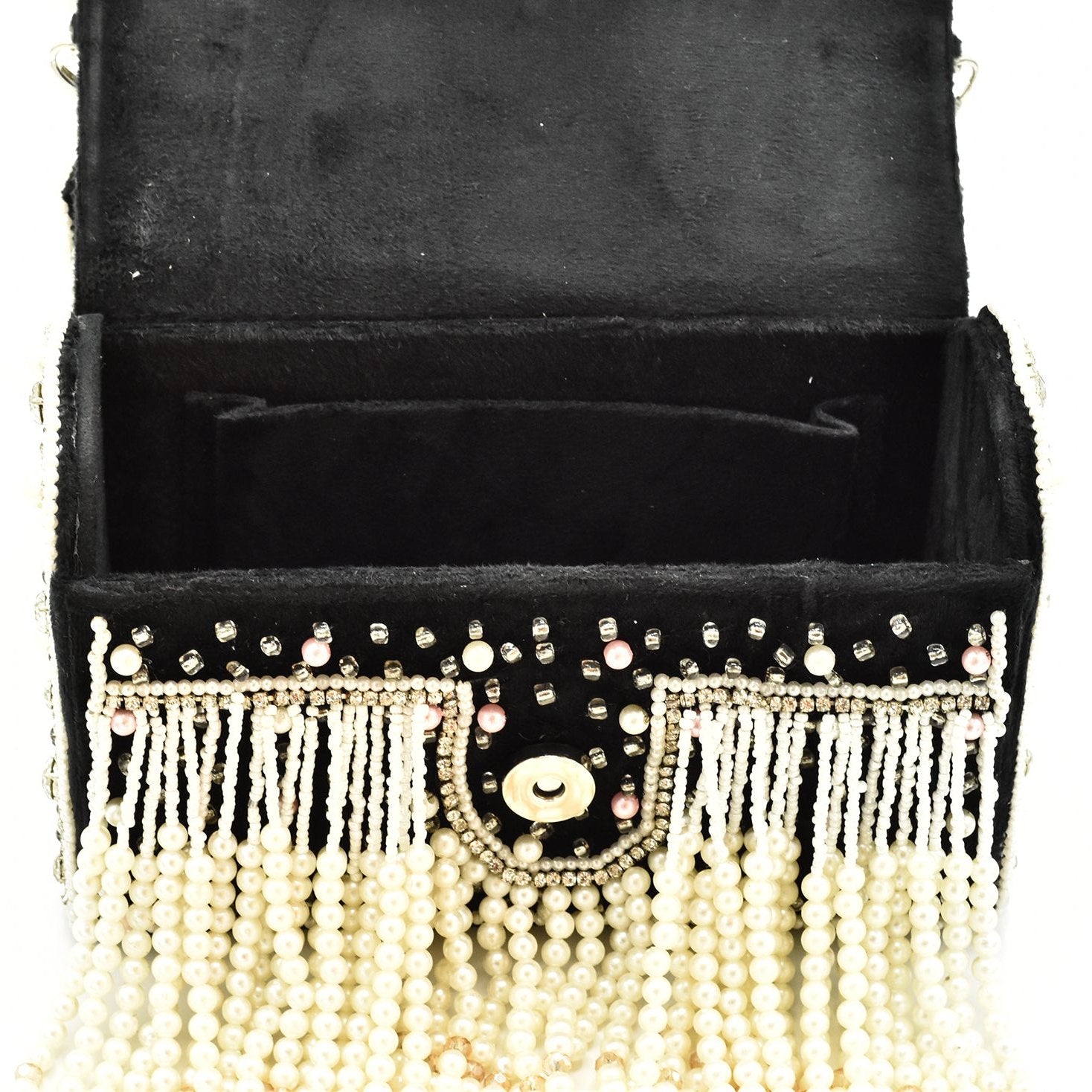 Pearl Boxed Flap Clutch - The Pashm