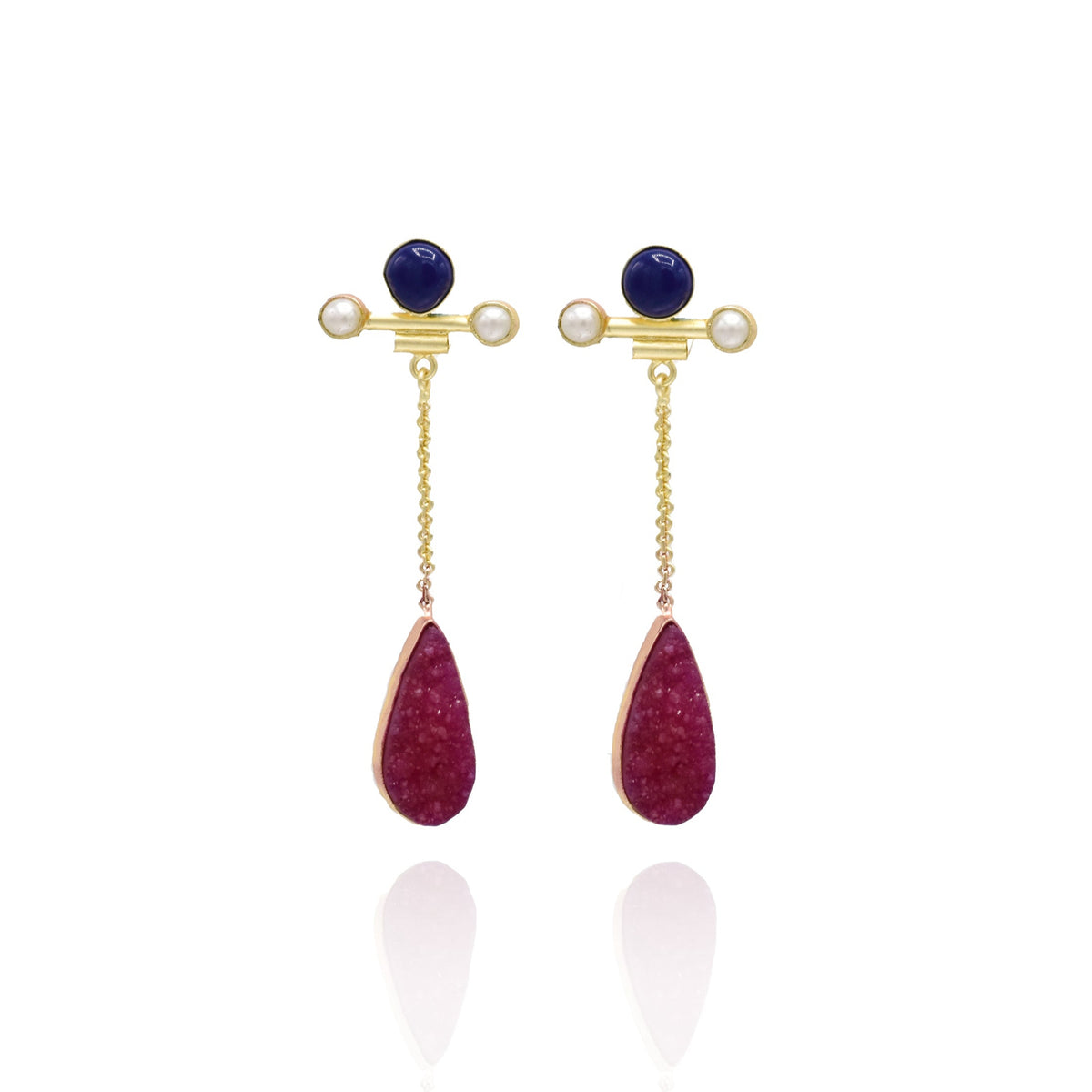Erica Teardrop Druzy Earrings - The Pashm