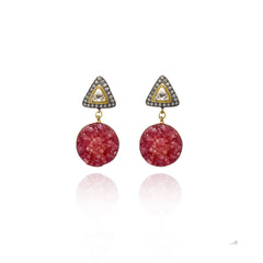 Marwa Druzy Kundan Earrings - The Pashm