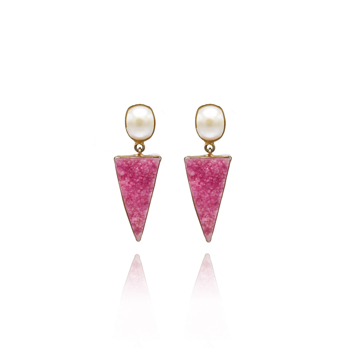 Tipi Druzy Pearl Earrings - The Pashm