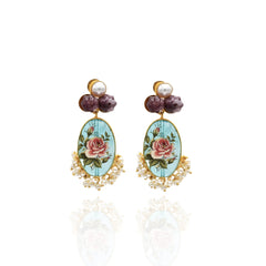 Eila Flower Stone Earrings - The pashm