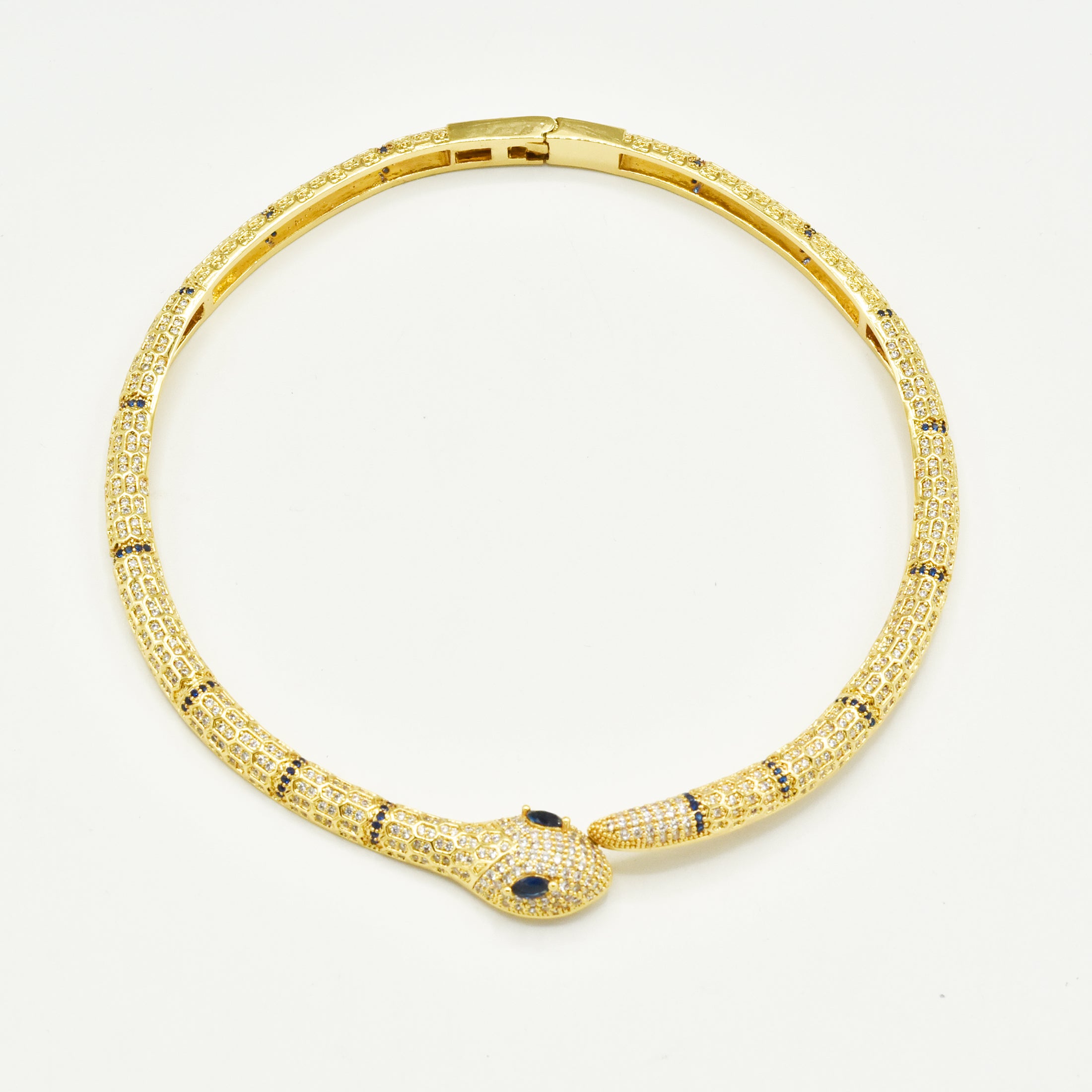 Gold Studded Snake Collar Necklace - The Pashm