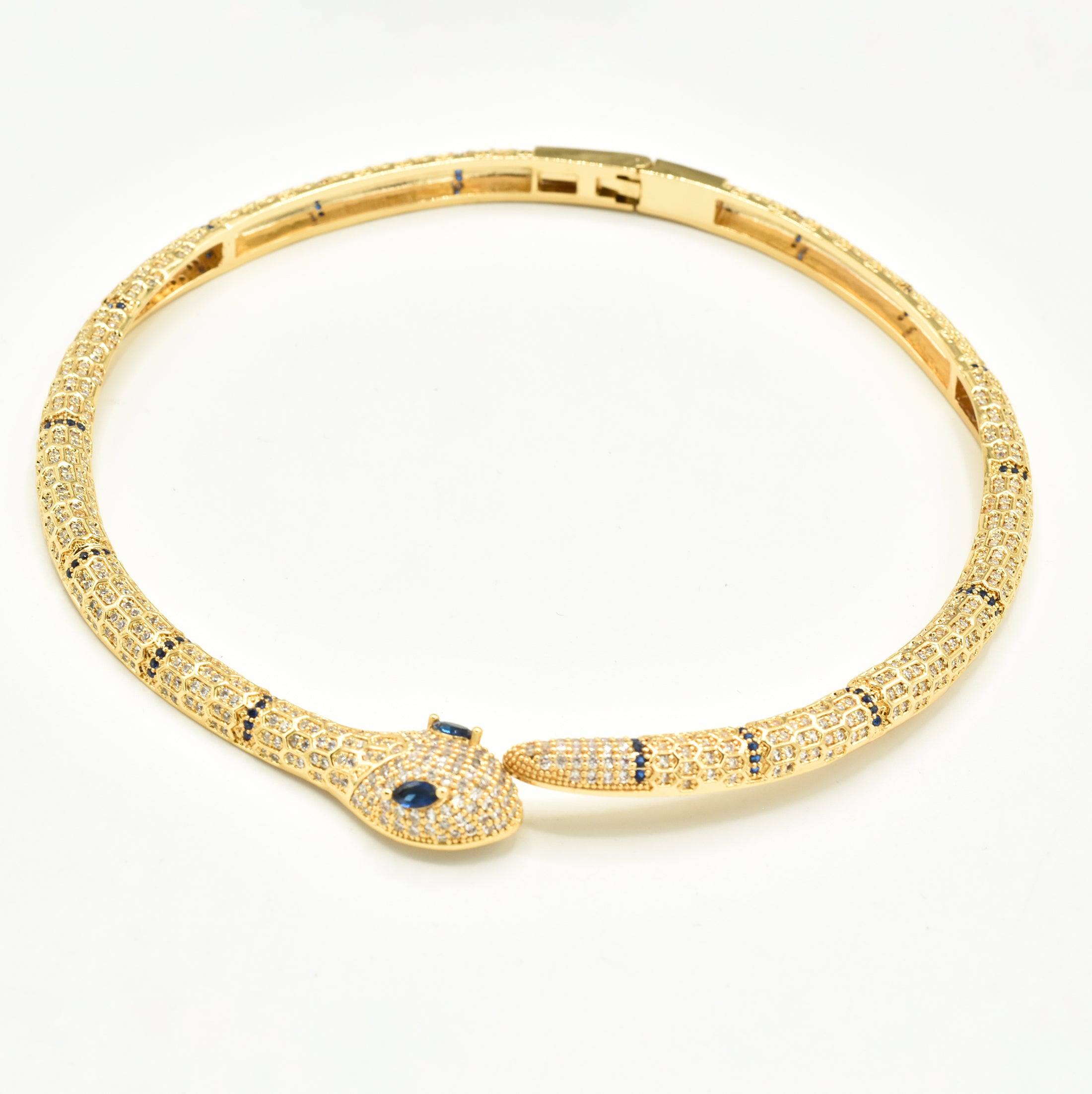 Gold Studded Snake Collar Necklace - The Pashm