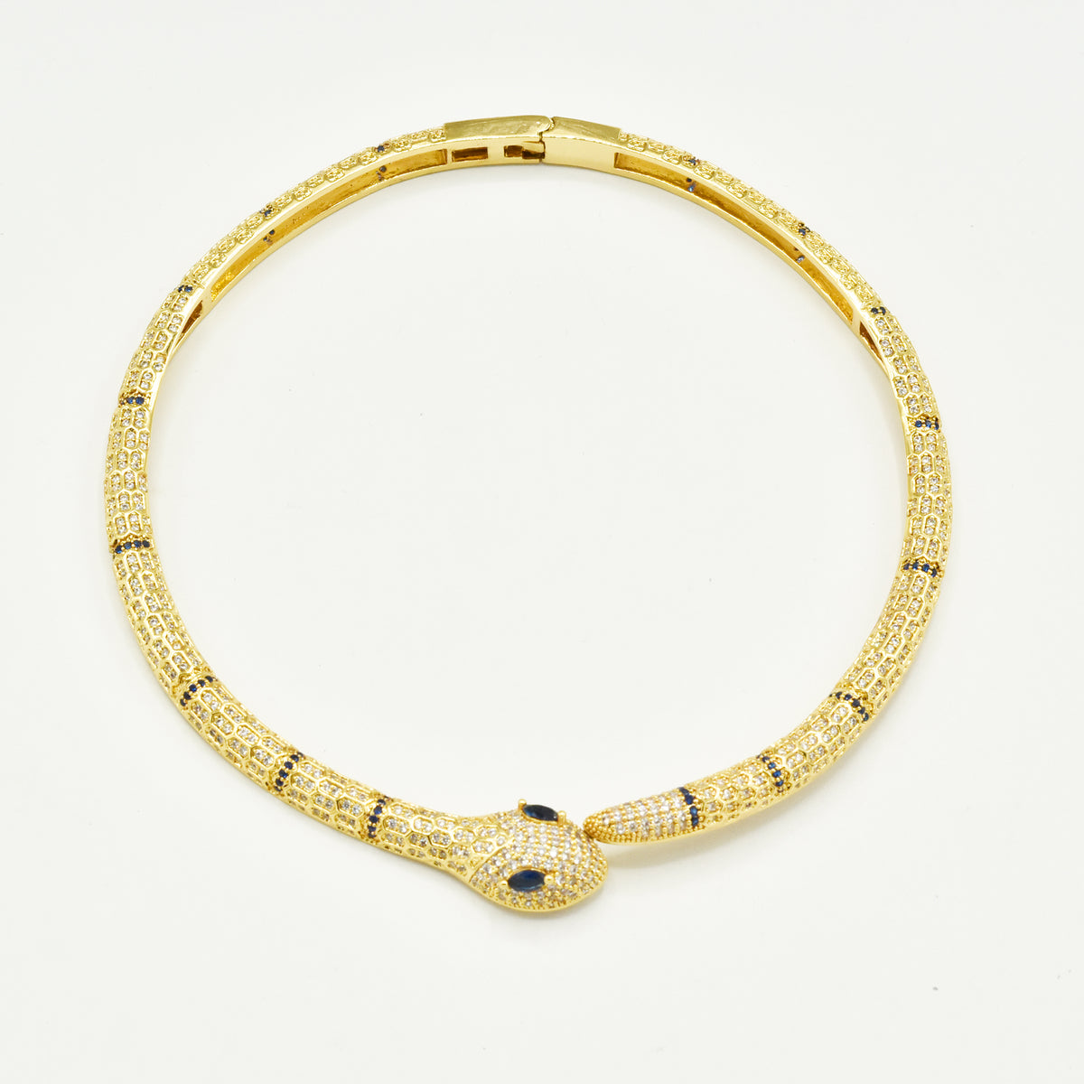 Gold Studded Snake Collar Necklace - The Pashm