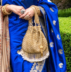 Gold Tasseled Bag - The Pashm