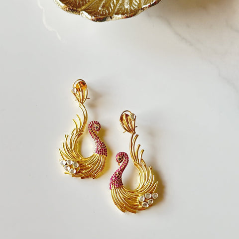 Leena Gold Bird Earrings - The Pashm