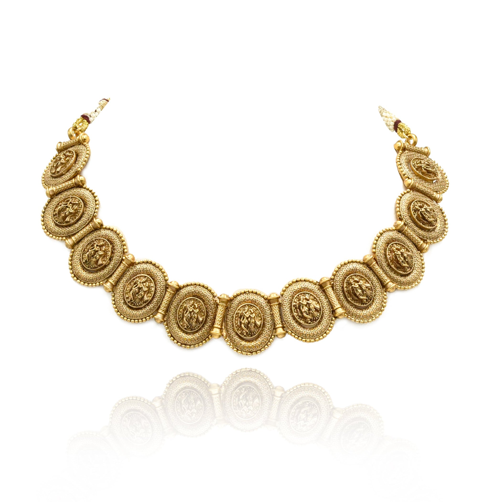 Lakshmi Coin Temple Necklace Set - The Pashm