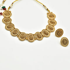Lakshmi Coin Temple Necklace Set - The Pashm