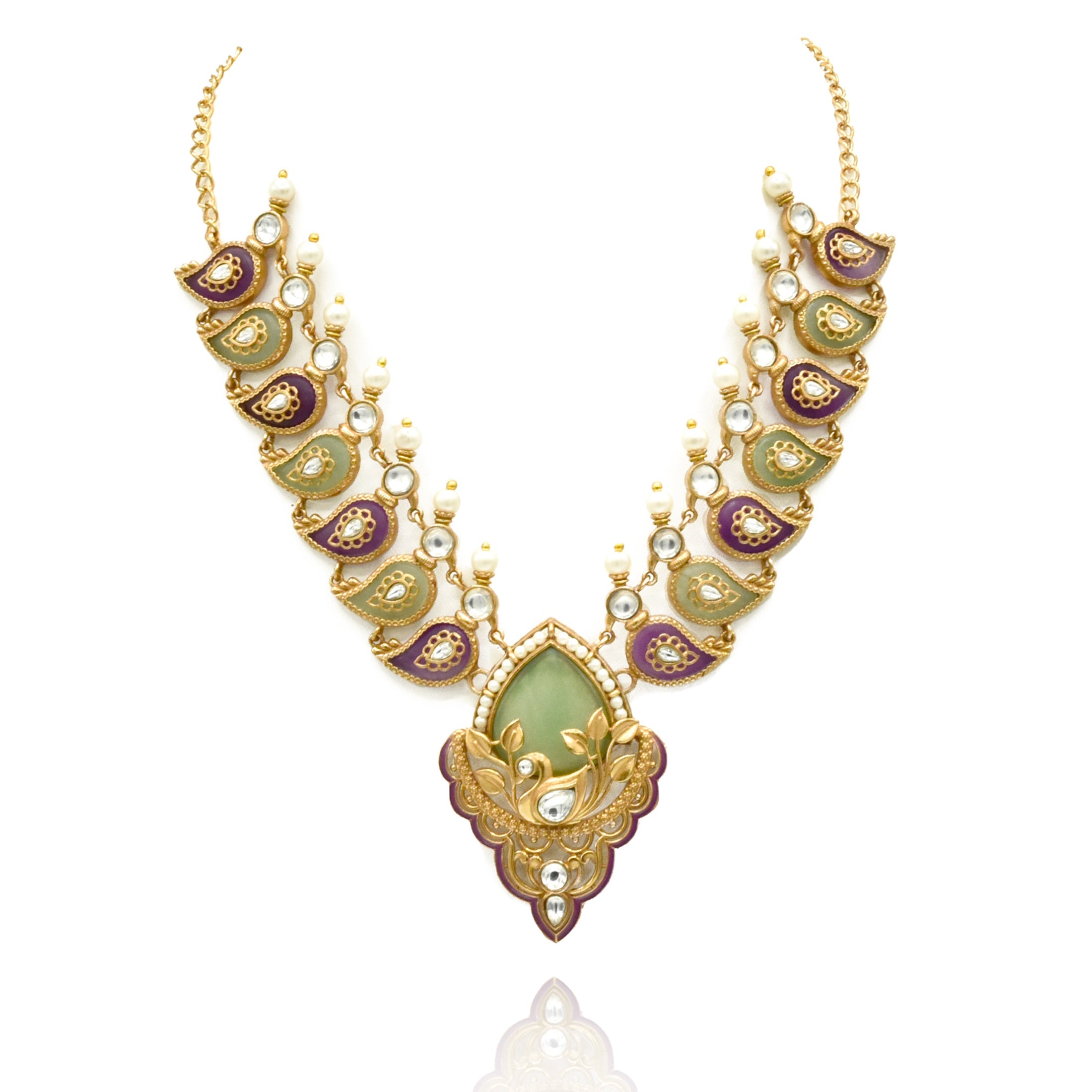 Aqiya Enamel Fusion Statement Necklace - The Pasm