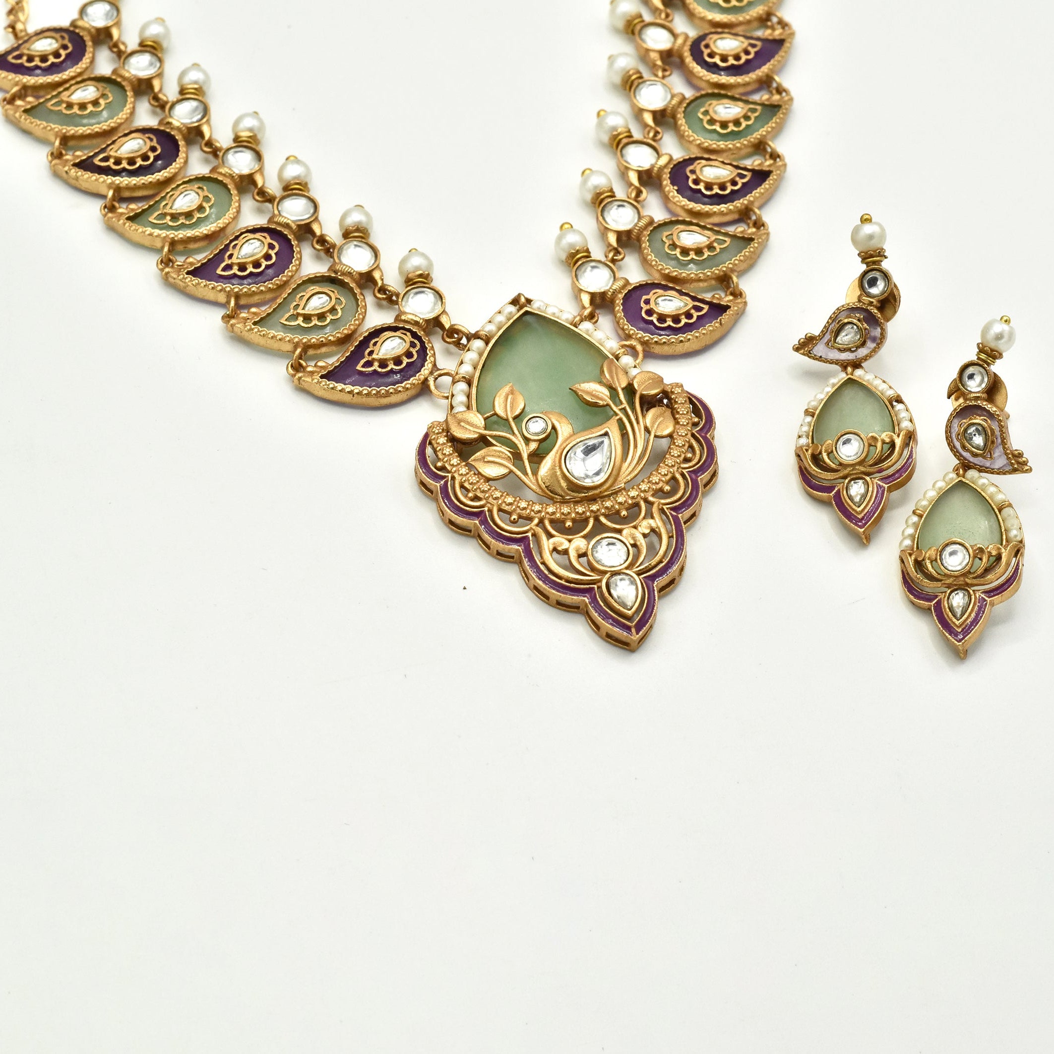 Aqiya Enamel Fusion Statement Necklace - The Pashm