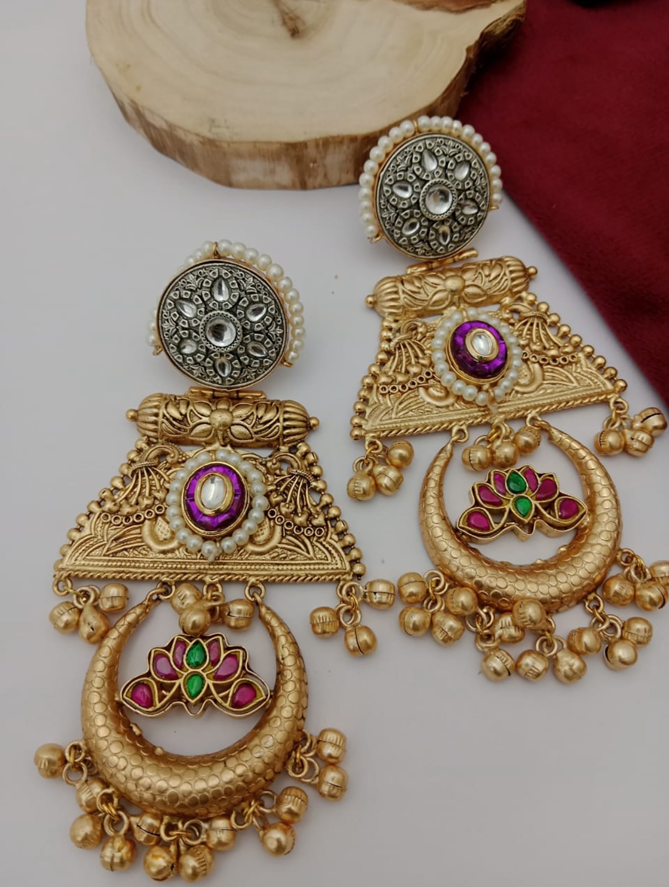 Devisha Gold Fusion Earrings - The pashm