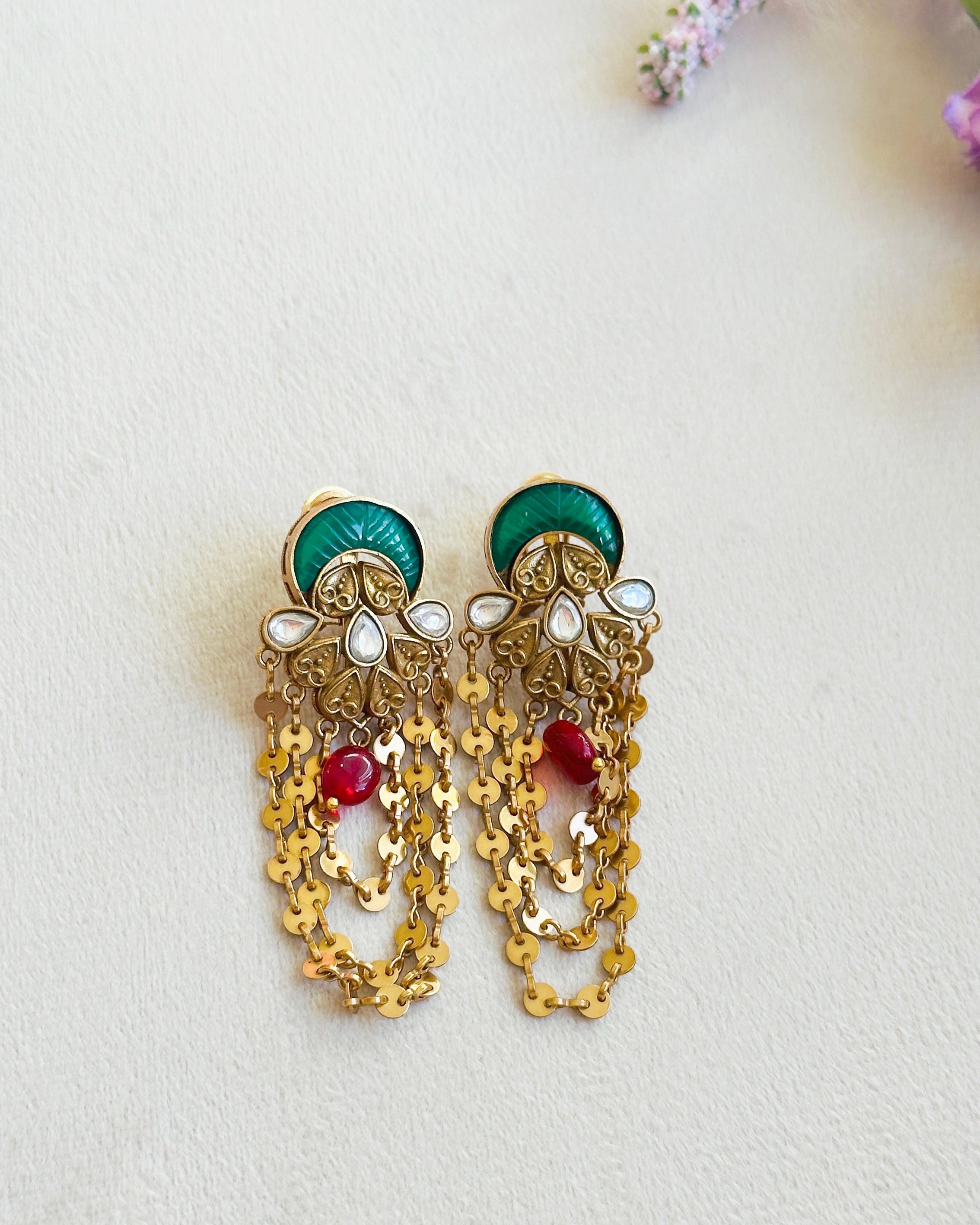 Ragini Layered Chain Statement Earrings - The Pashm