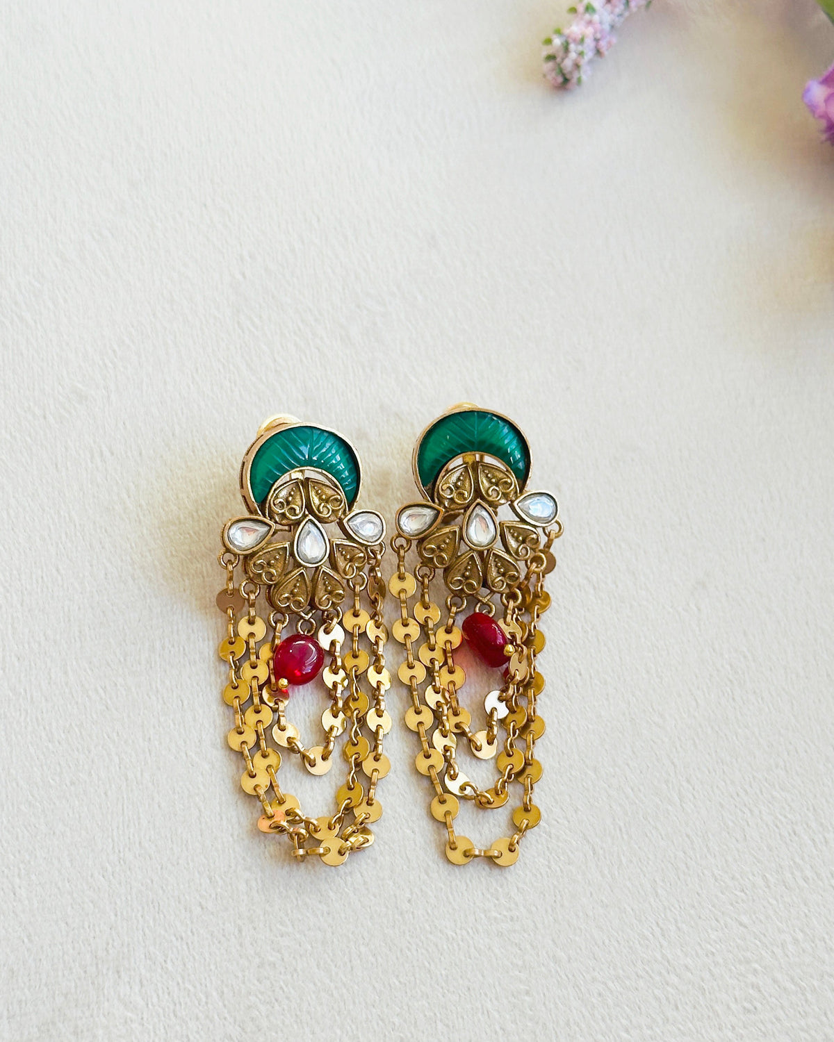 Ragini Layered Chain Statement Earrings - The Pashm