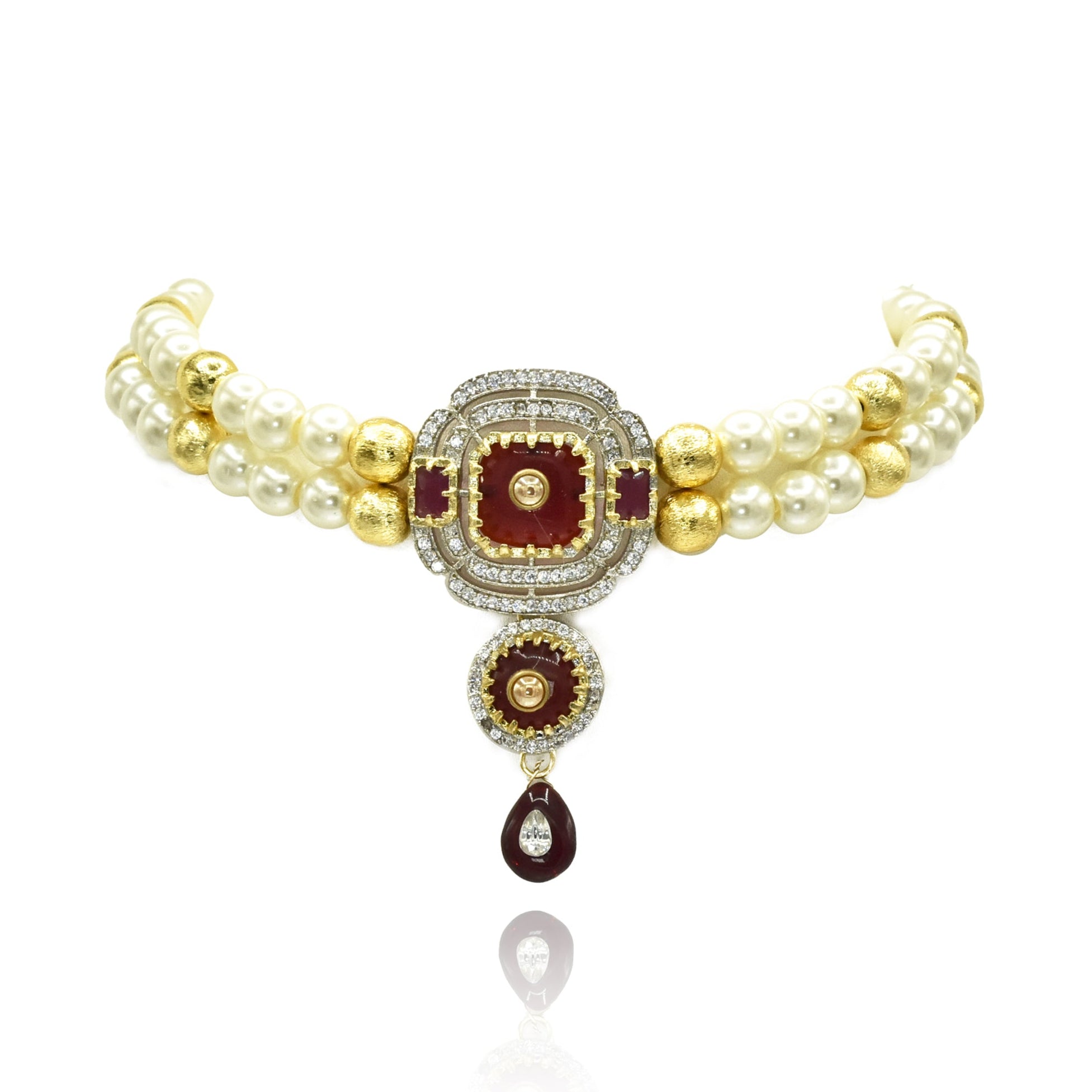 Aida Medallion Pearl Choker - The Pashm