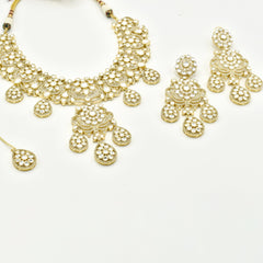 Roshanaara Polki Bridal Necklace with Statement Pendant - The Pashm