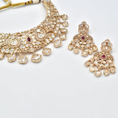 Chandni Polki Gold Necklace Set  The Pashm