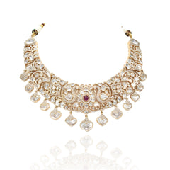Chandni Polki Gold Necklace Set  The Pashm