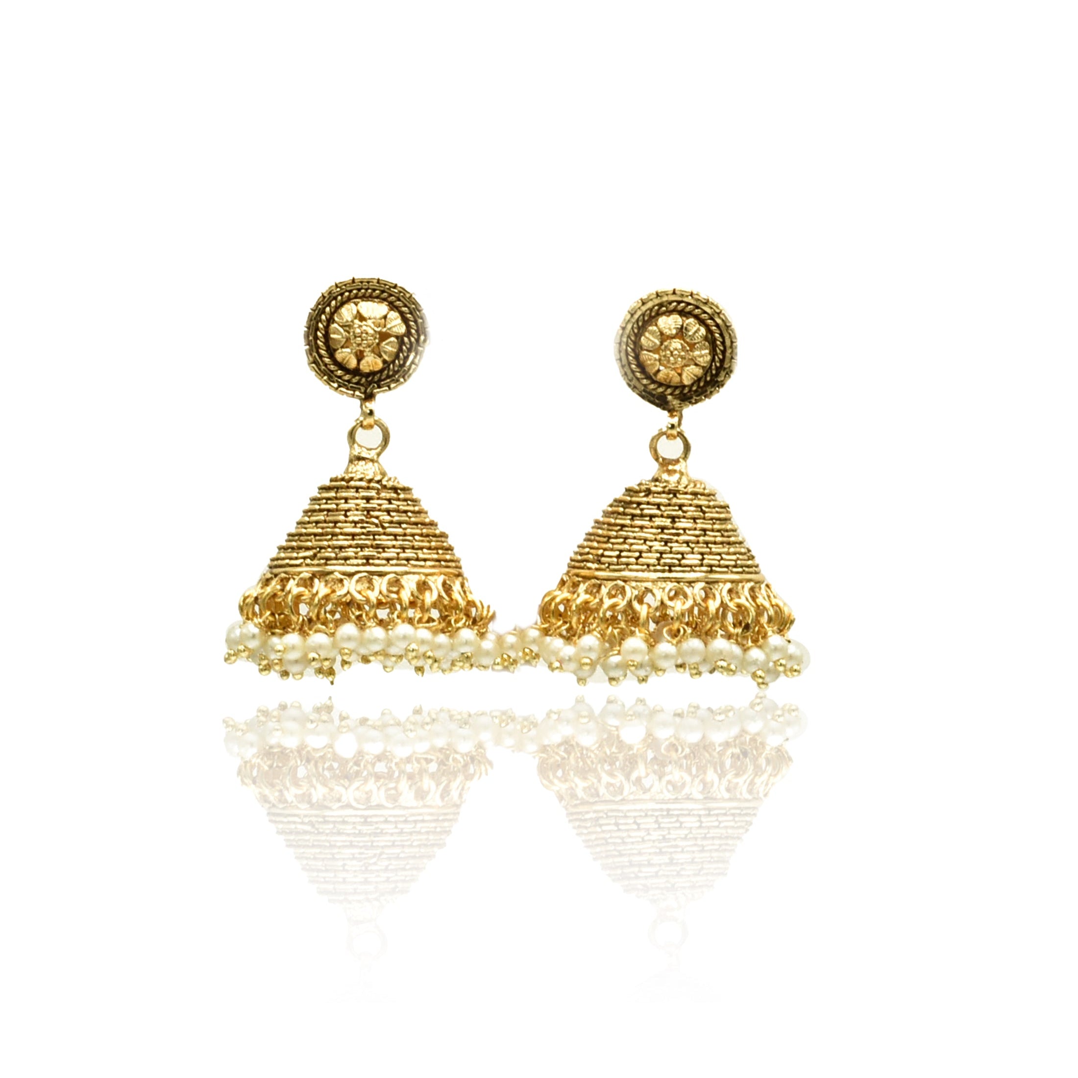 Himani Gold Woven Necklace Set - The Pashm