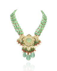 Sehree Mint Polki Necklace Set - The Pashm