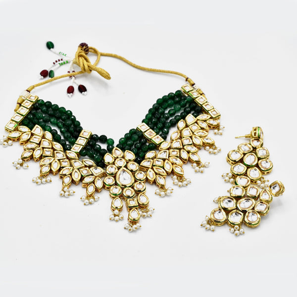 Pakhi Green Kundan Necklace Set - The Pashm