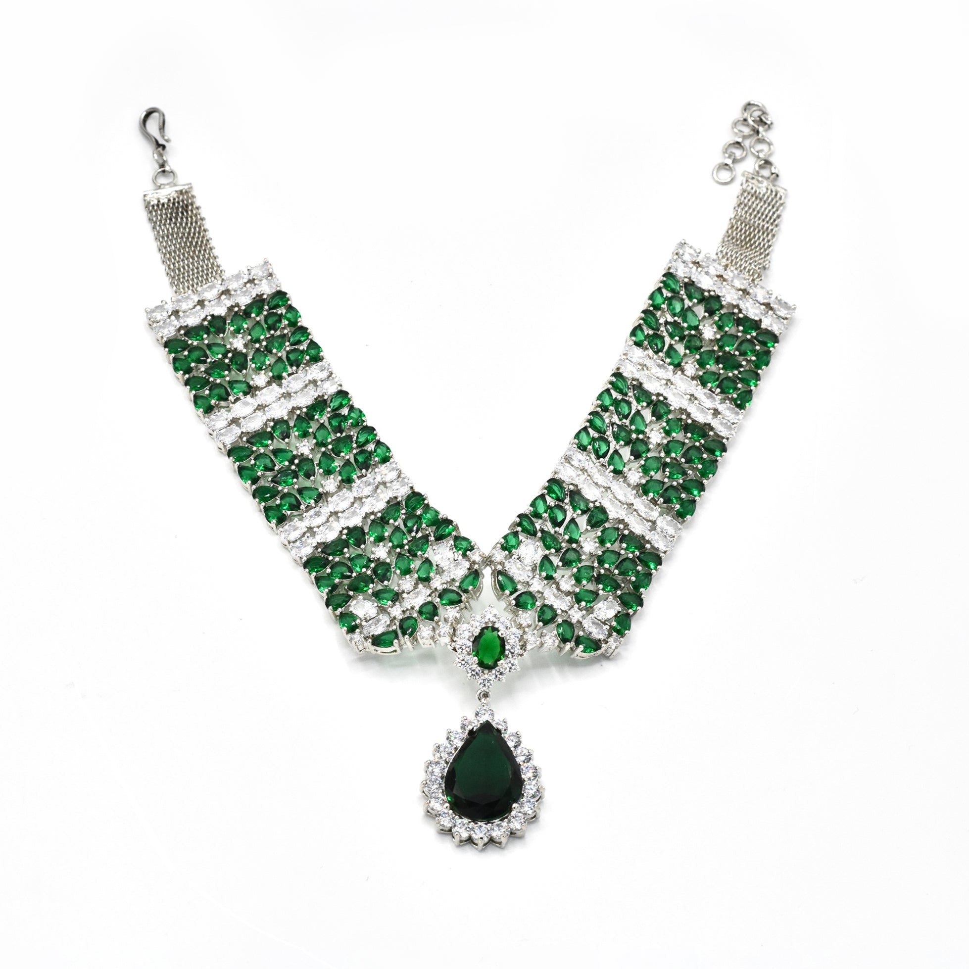 Samaira Green Collar Necklace - The Pashm