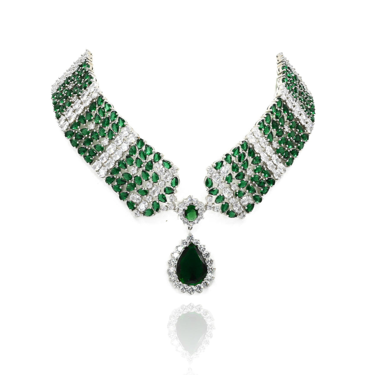 Samaira Green Collar Necklace - The Pashm