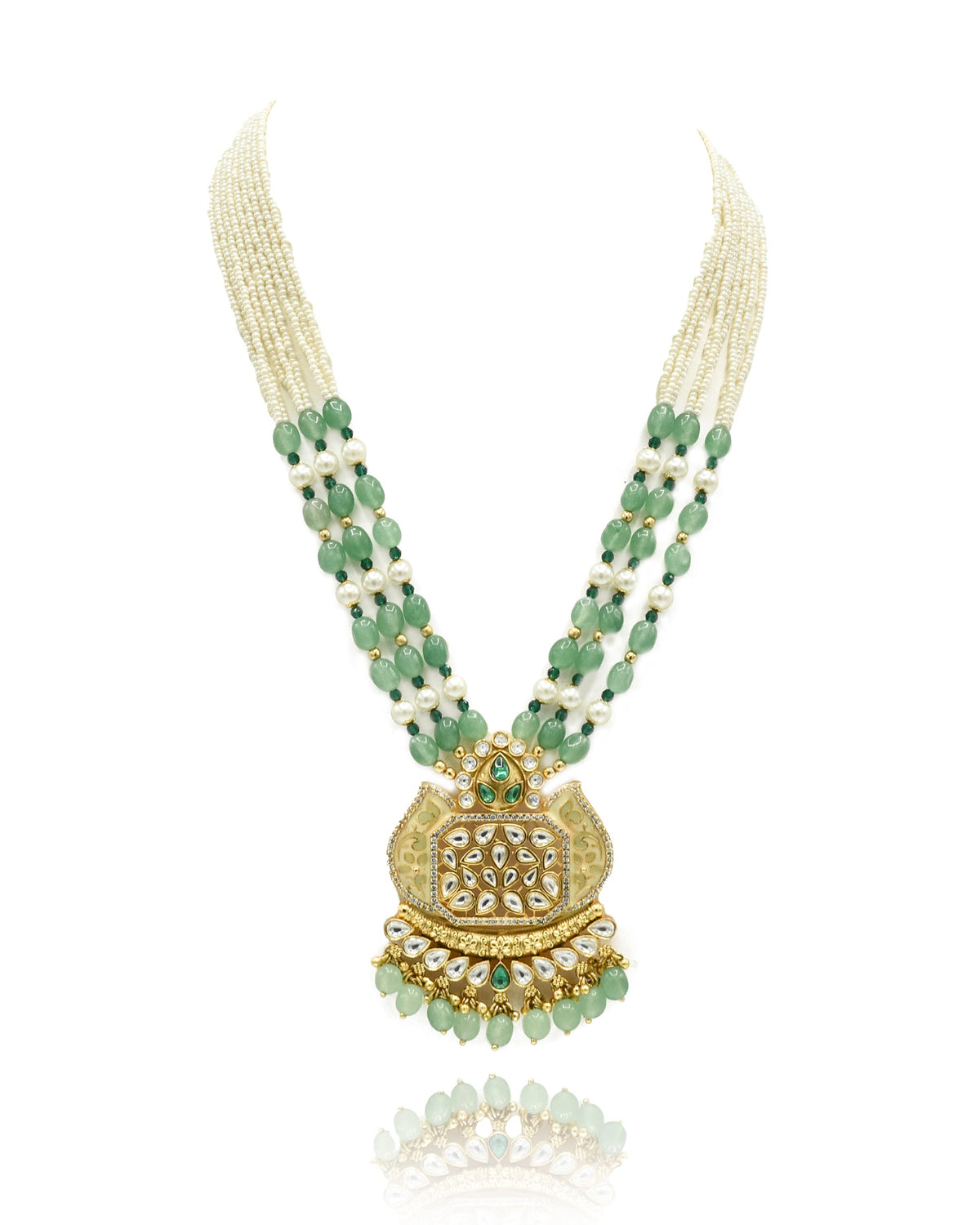 Aanchi Enameled Polki Set - The Pashm