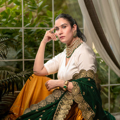 Preeta Kundan Layered Necklace Set - the Pashm